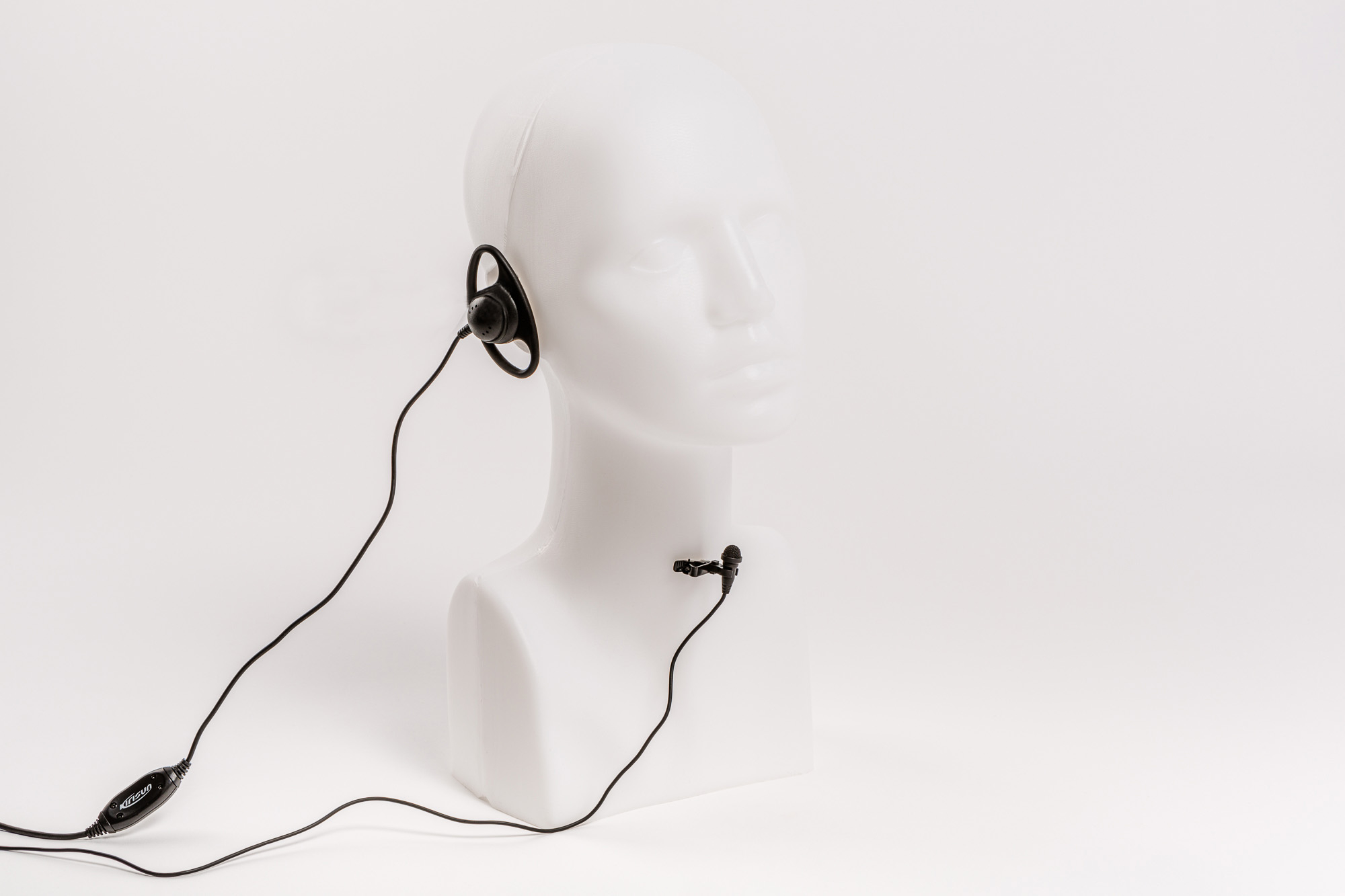 High-quality lapel mic with « D-shape » headset