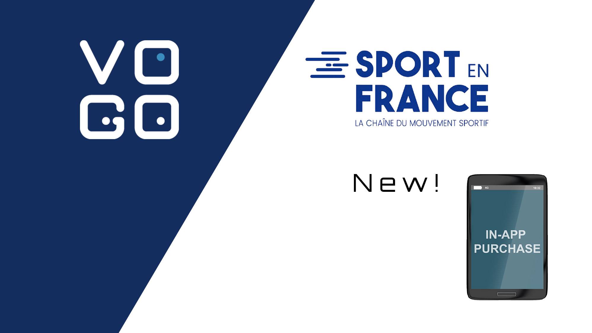 Partnership with TV channel “SPORT EN FRANCE” – Launch of “in-app purchases” activity