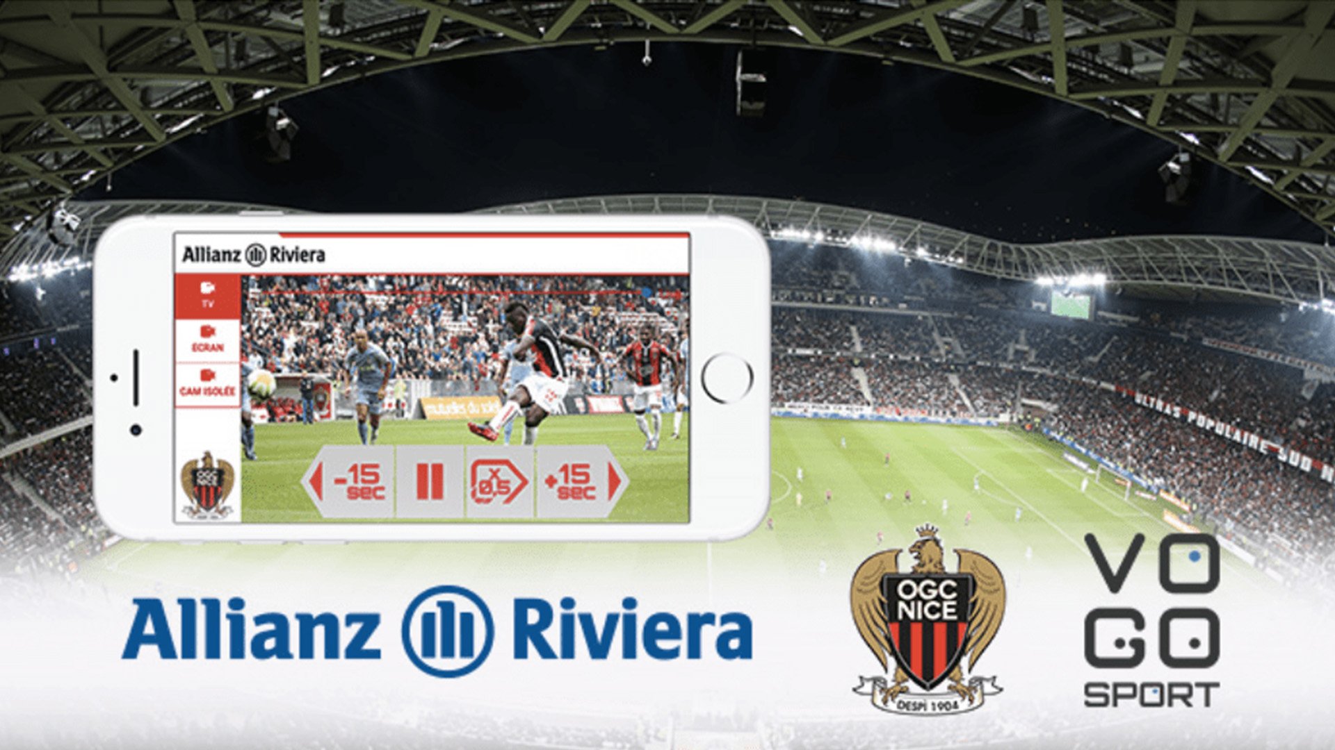 VOGO SPORT brings live video to in-venue fans of OGC Nice Soccer