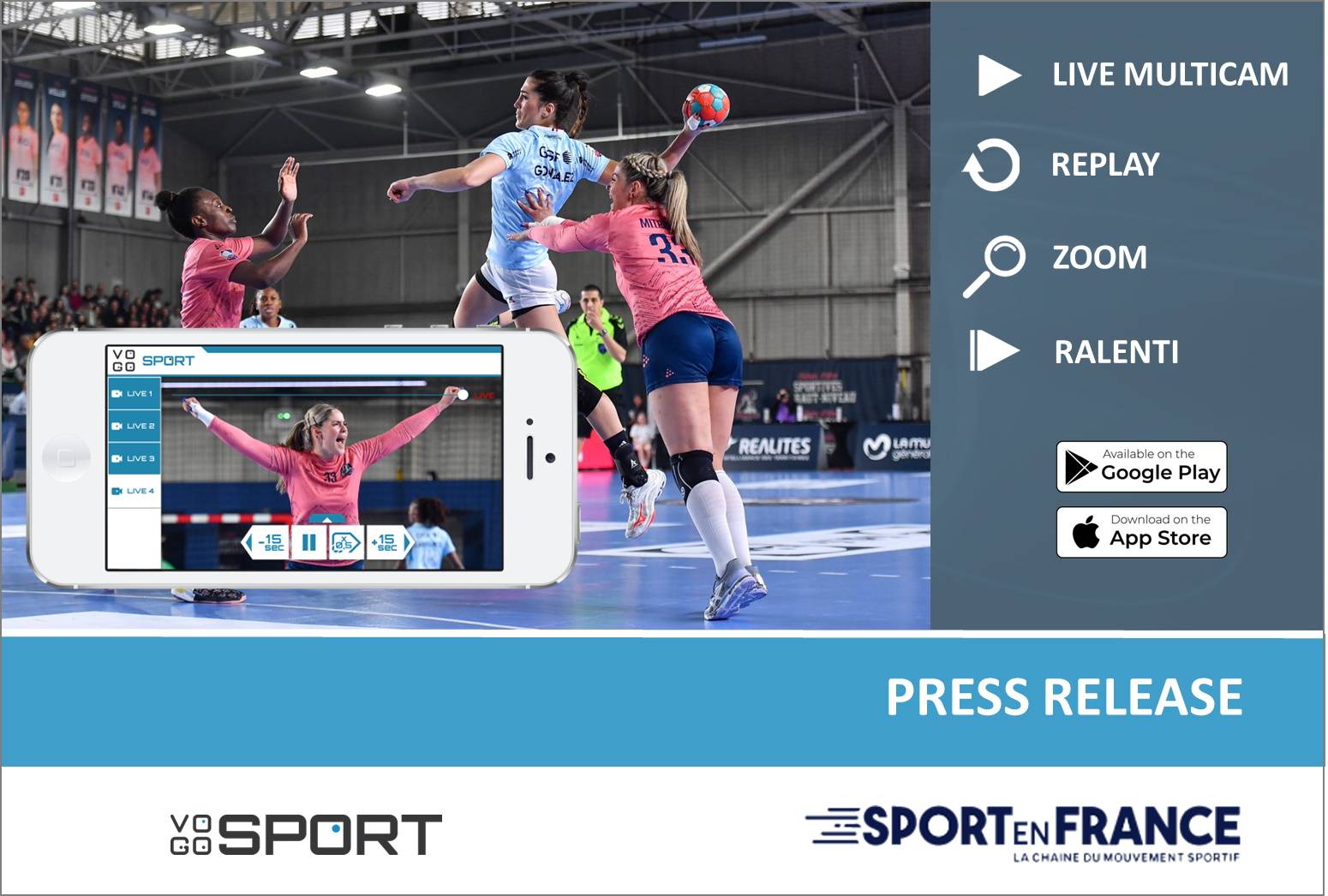 Sport en France, the sports movement broadcaster, and VOGO  renew their partnership